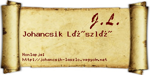 Johancsik László névjegykártya